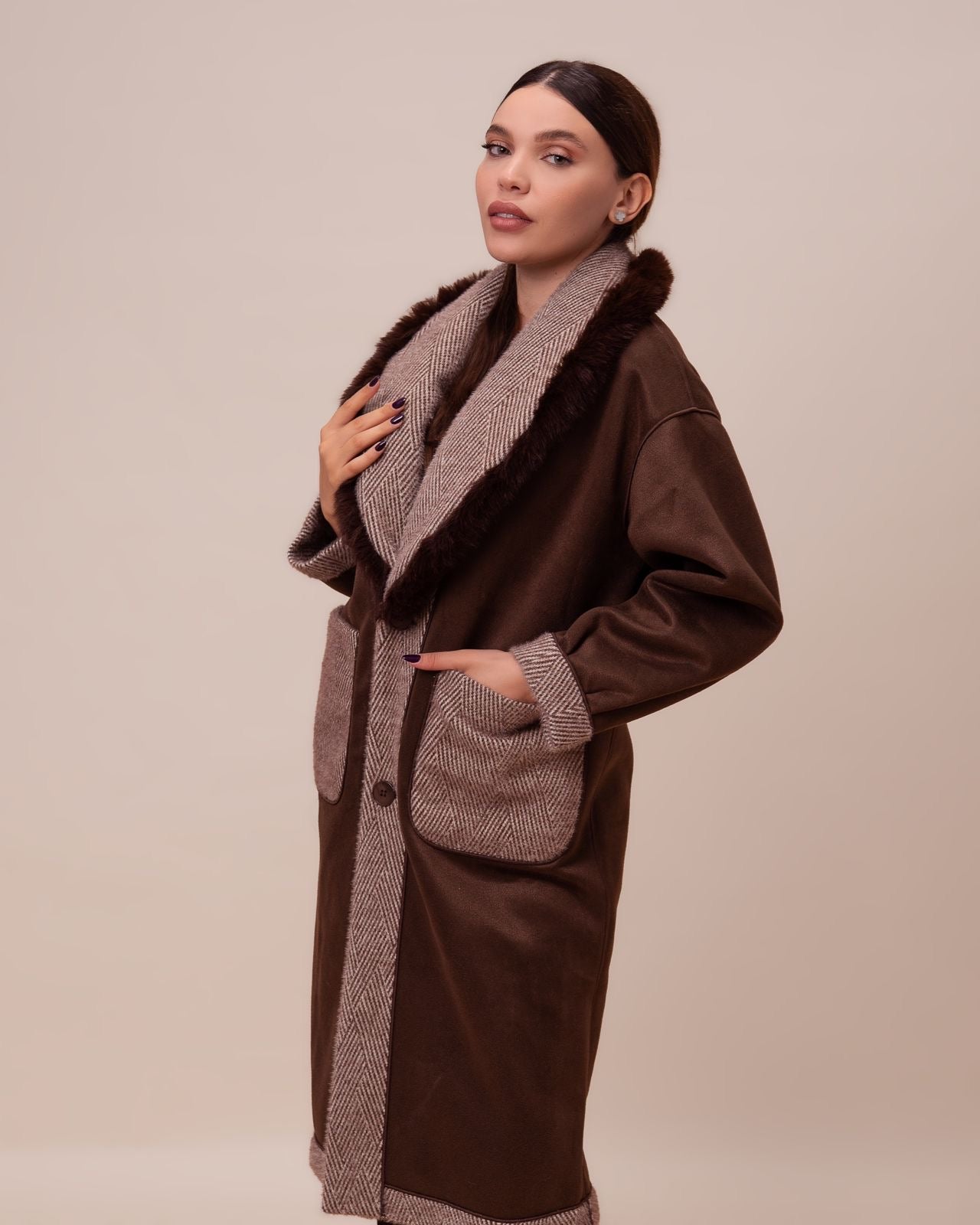 Manteau de Luxe Mocha Réversible