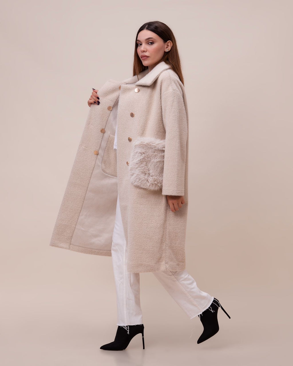 Manteau de Luxe Ivory Réversible