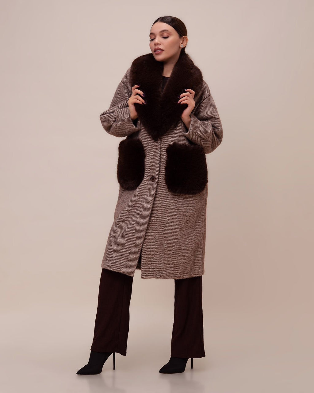 Manteau de Luxe Mocha Réversible