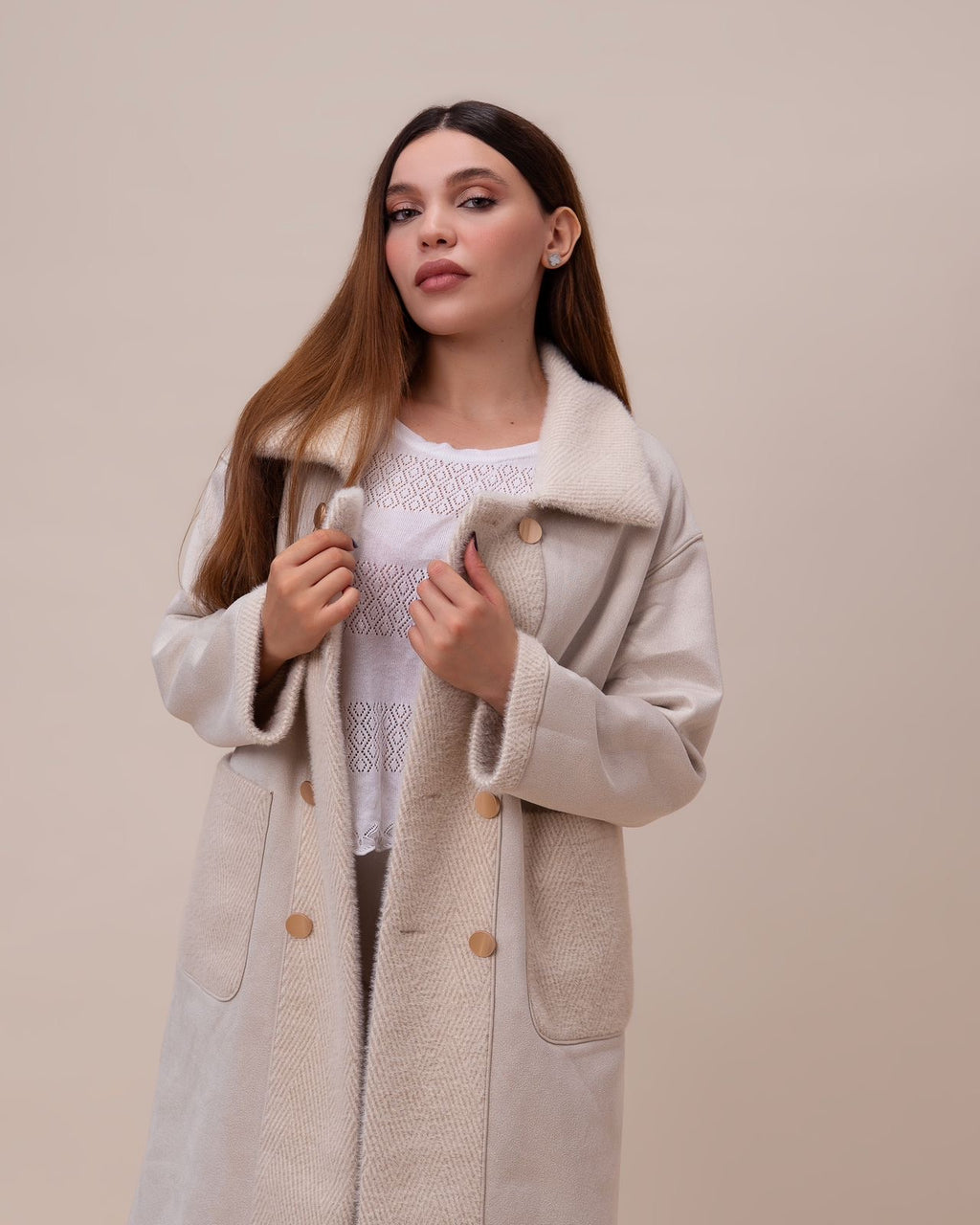 Manteau de Luxe Ivory Réversible